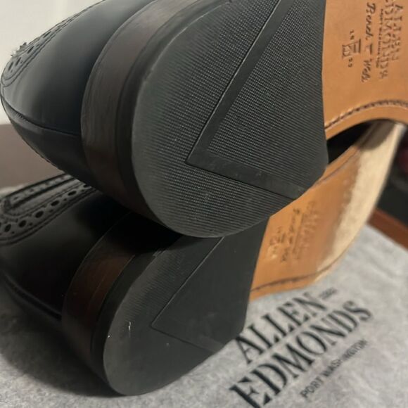 🔥🔥 ALLEN EDMONDS "Strand" Cap-Toe Oxford Dress Shoes Size 9.5 B - Carbon Gray - Picture 12 of 16